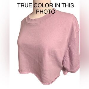 NWT! Urban Outfitters Lilac Crop T-Shirt with Short Sleeves, Crew Neck, Size XS